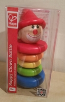 Hape Happy Clown Rattle - Rainbow Colored