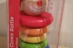 Hape Happy Clown Rattle - Rainbow Colored