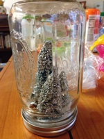 Mason jar snowglobe