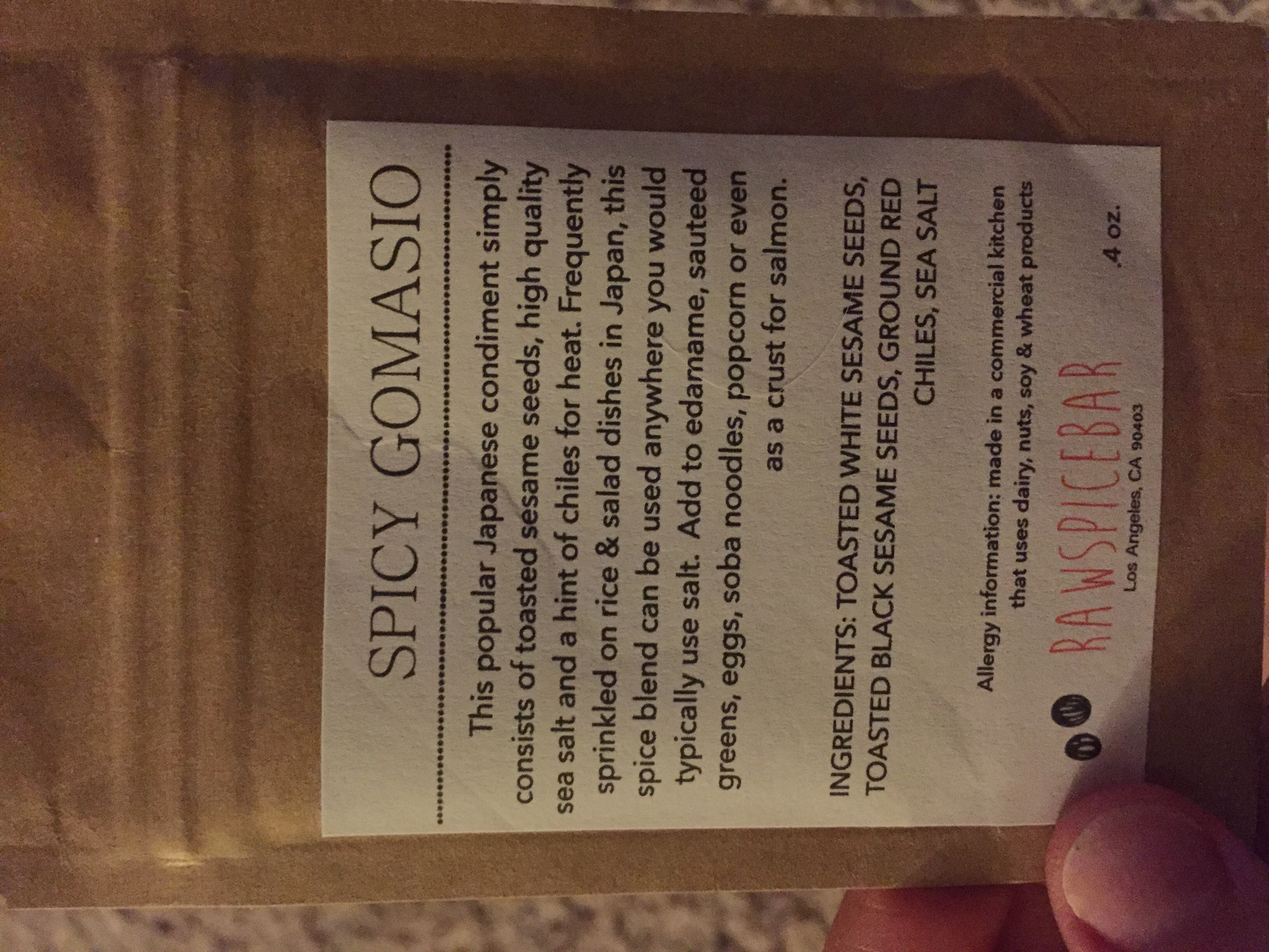 Spicy gomasio