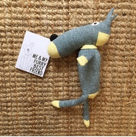 Time Concept dog sock puppet