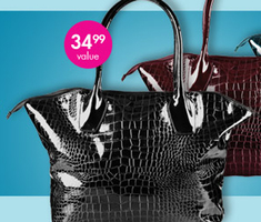 Large Crocodile Style Tote Bag