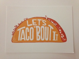 Let's Taco About It postcard