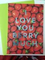 I Love You Berry Much card & envelope