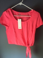 Pink top with tie