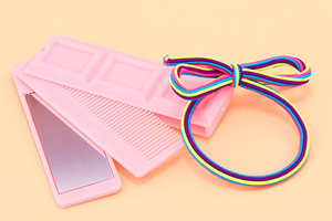 Kawaii Box Small Chocolate Mirror & Comb