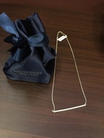 Swarovski Elements Sparkling Pave Bar Necklace, Silver/white - Walter Baker