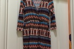 Pink Owl Faux Wrap Dress (Size L)