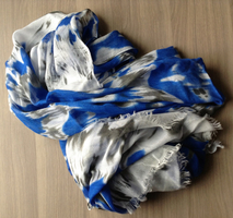 Brokedown Blue Ikat Scarf