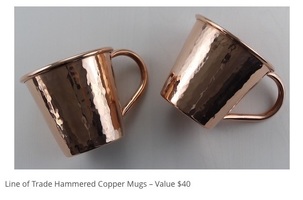 Set of 2 Copper Mugs