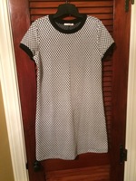 Le Lis shift dress in black and white