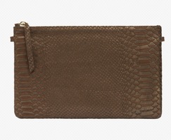 1951 Maison Francaise Clutch- Python Bi Choco