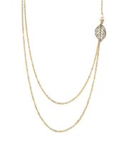 Ashlyn "Nature" Double Strand Leaf Necklace