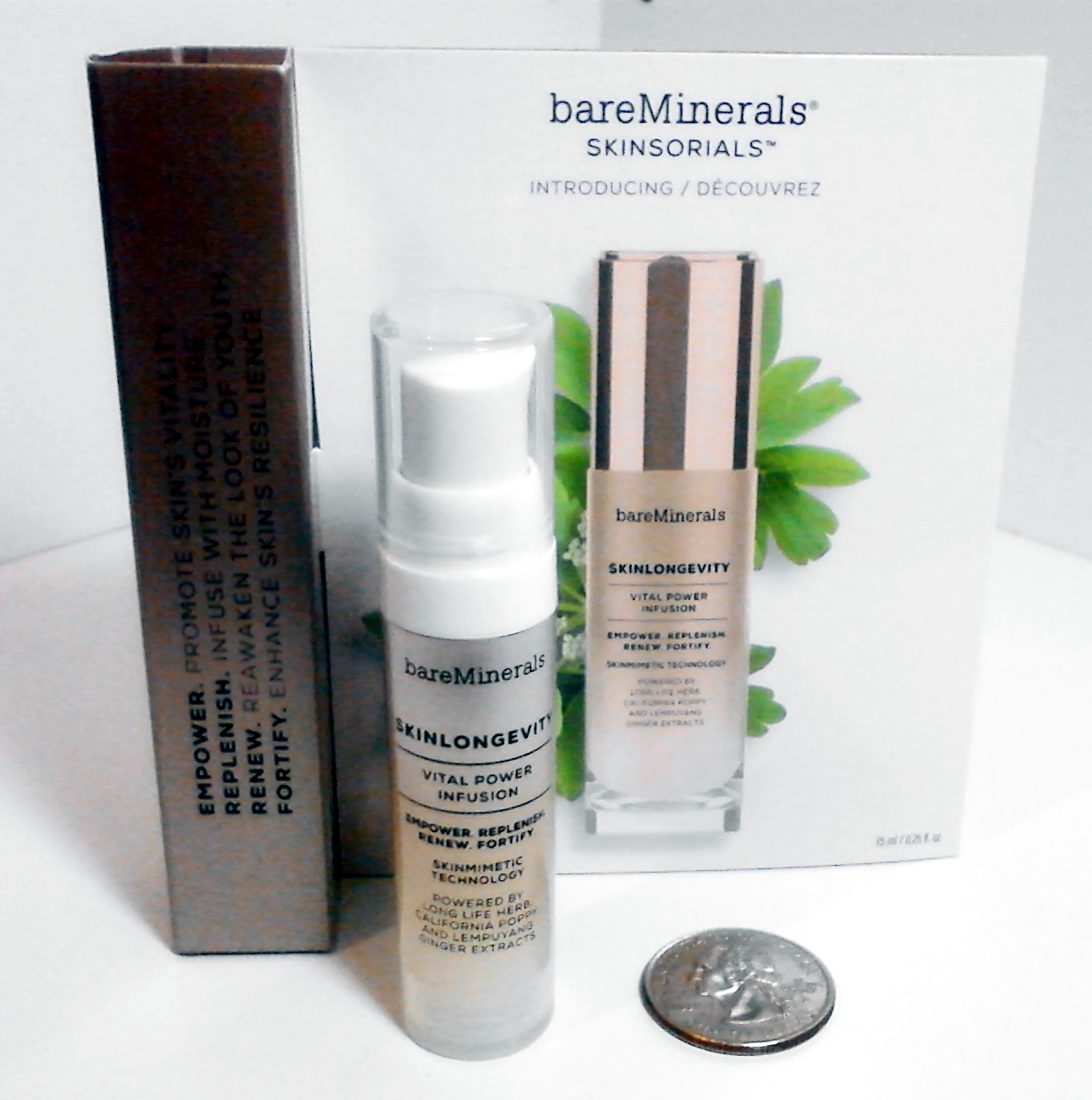 Bare Minerals SKINSORIALS SKINLONGEVITY Vital Power Infusion DELUXE SAMPLE SIZE