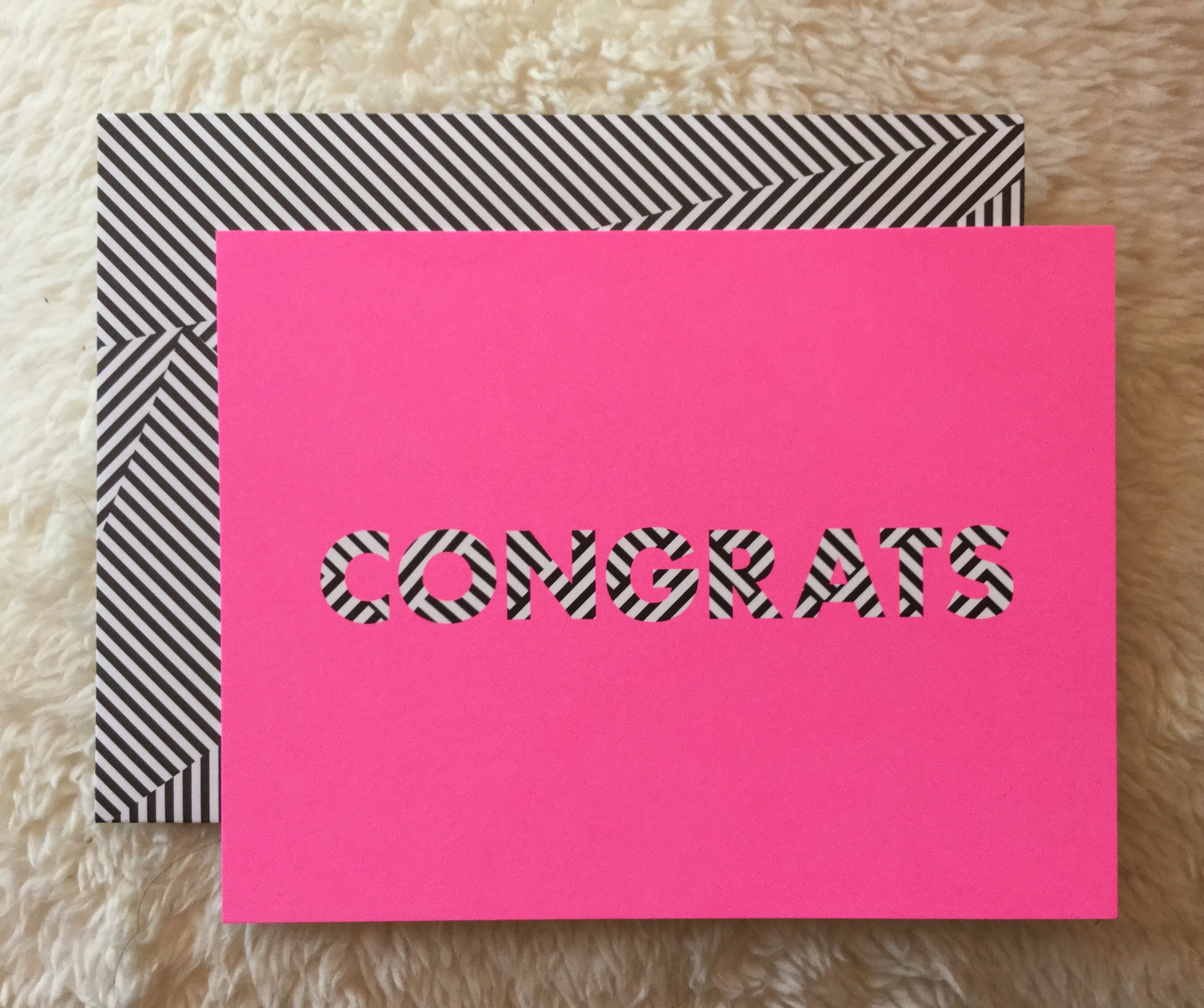 Congrats card and envelope
