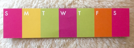 Days of the Week notes/tear off strips