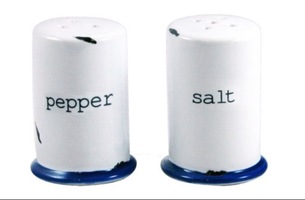 Canvas Home Tinware Salt & Pepper Shakers
