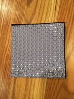 Sprezza scallop print pocket square