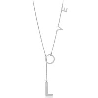 Love Lariat Necklace - Sterling Silver