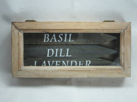 Wooden Box of Black Herb Markers - Gable Lanes