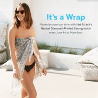 Hat Attack Neutral Diamond-Printed Sarong