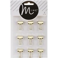 Heidi Swapp Minc Binder Clips 9/Pkg-Gold